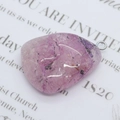 Pendentif en cristal violet en forme de cœur avec bélière en argent pour bijoux faits main - Rose