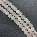 Faceted rose quartz heart-shaped beads in light pink for DIY jewelry making - 10x10x5mm (Approx. 20 Pieces) / Rose Quartz