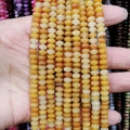Natural yellow agate disc beads 4x6mm strands for DIY necklace jewelry making - 4x6mm Approx 96 Pcs / Topaz