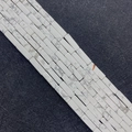Natural white turquoise rectangular bar loose beads for DIY jewelry making accessories - 4x13mm / No. 12 (Marble White)
