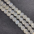 Faceted heart-shaped white chalcedony beads for DIY jewelry making and beading projects - 10x10x5mm (Approx. 20 Pieces) / Agate