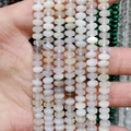 Translucent milky white agate abacus beads 4x6mm for DIY jewelry making - 4x6mm Approx 96 Pcs / Agate