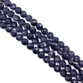 Cuentas de piedra de arena azul facetadas para joyería DIY con efecto estrella brillante - 8x8x5mm (Aprox. 25 Piezas) / Piedra de arena azul