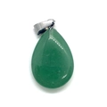 Ciondolo in pietra di opale verde a goccia con gancio argento per collane fai da te - Avventurina Verde