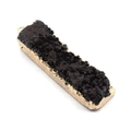 Rectangle black druzy stone pendant with gold-plated trim and hanging loop for DIY jewelry - 8x38-12x43mm / Black