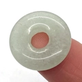18mm natural green aventurine donut pendant with smooth polished finish for DIY necklaces - 3mm Hole Diameter / 10mm