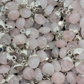 Roze gefacetteerde kwarts hangers met zilveren metalen haken voor DIY sieraden maken - 8x14mm / Rozenkwarts