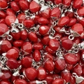 Gefacetteerde rode agaat ovale hanger met zilveren oogje voor sieraden maken - 8x14mm / Rode Agaat (Nr.7)