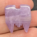 Flache burgförmige Amethyst-Edelsteinperle mit Details für DIY-Schmuckherstellung - 20x22mm 5g/Stück / Amethyst