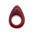 Pendentif goutte d'eau en agate rouge foncé poli avec trou pour la création de colliers DIY - Forme De Goutte Style 20x30mm
