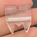Flache burgförmige Perle in transparenter Optik für DIY-Schmuckhandwerk - 20x22mm 5g/Stück / Klarer Kristall