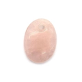 Oval rose quartz pendant with natural pink stone texture and pre-drilled hole for DIY - Rose Quartz