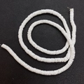 6mm weiße flache runde Heishi-Perlen aus Muschel für DIY Schmuckherstellung Ketten - Kleine Größe / Perlweiß