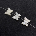 Perles papillon en nacre blanche naturelle pour la création de bijoux DIY et colliers - 15x18 / Coquille Blanche