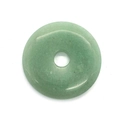 50mm natural green aventurine pi disc pendant with smooth polished round ring finish - 50mm / Light Green (No.3)