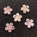 Ciondoli fiore di ciliegio in conchiglia naturale rosa per creazione gioielli fai da te - 10mm / Rosa