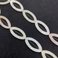 Oval natural mother of pearl shell beads with iridescent luster for DIY jewelry making - Long Oval Hollow (9)