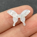 Perle papillon en nacre naturelle blanche pour la création de bijoux DIY - Coquillage Blanc, 20x30mm