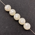 Perles mosaïque en nacre naturelle 8-12mm aux reflets roses pour bijoux DIY - 8mm / Blanc