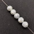 Perles mosaïque en coquillage blanc 8-12mm sur tige métallique pour bijoux DIY - 8mm / Gris