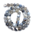 Blue and grey dragon vein agate beads in 6mm-10mm round shape for DIY jewelry making - Size 7