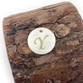 Natural freshwater shell round pendant featuring golden letter Y for DIY jewelry making - Letter Y
