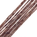 Cylindrical pink strawberry quartz loose beads 2x4mm for DIY jewelry making - 2x4mm / Purple Aventurine