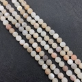 Frosted mixed natural agate loose beads in matte neutral tones for DIY jewelry - No. 10 (Mixed Color Matte)