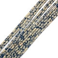 Cylindrical Dalmatian Jasper stone beads in light grey with black spots for DIY jewelry - 2x4mm / Dalmatian Jasper