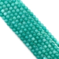 Polished blue-green Amazonite natural stone round beads for DIY jewelry making - 6mm / Amazonite