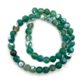 Polished green dragon vein agate round beads in 6mm to 10mm size for DIY jewelry - 6mm / Multicolor Green Pattern 4