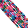 Matte multi-color dragon vein agate loose beads for DIY jewelry making accessories - Small / No. 2 (Rainbow)