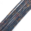 Cylindrical Picasso Jasper beads with natural grey and brown textures for DIY jewelry - 2x4mm / Picasso Jasper