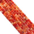Polished red dragon vein agate round loose beads for DIY jewelry making - Small / No. 4 (Red)