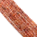 Polished 6mm-10mm red dragon vein agate natural stone beads for DIY jewelry making - 6mm / Dragon Vein Red-Orange (No.3)