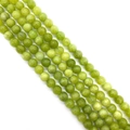 Gepolijste natuurlijke groene jade ronde kralen in strengen voor DIY-sieraden - Peridot