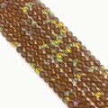 Matte bruine maansteen kralen met kleurrijk zeemeermin effect voor DIY sieraden maken - Iriserend Bruin (Nr. 8)