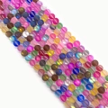 Matte synthetische maansteen ronde kralen in gemengde gradiëntkleuren voor DIY sieraden - Macaron Gemengde Kleuren (Nr. 11)