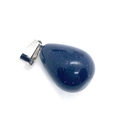 Waterdrop-shaped blue goldstone pendant with silver bail for DIY necklace making - 1.3cm x 2.3cm / Blue Sandstone