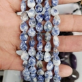 Cuentas de piedra natural sodalita azul en forma de lágrima para creación de joyas - Aproximadamente 40 Piezas/Paquete / Piedra de punto azul