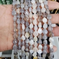 Cuentas de ágata natural en forma de gota gris y blanca para hacer joyas de bricolaje - Aproximadamente 40 Piezas/Paquete / Ágata Gris