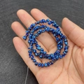 Irregular 4mm natural stone beads in electroplated blue metallic finish for DIY jewelry - 4mm / No. 8 (Electroplated Blue)