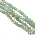 Natural light green opal hexagon faceted gemstone beads 8mm for DIY jewelry making - 8x8x5mm Approx 26 Beads / Green Aventurine