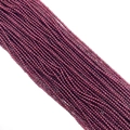 Polished deep burgundy round natural stone beads for DIY jewelry and necklaces - Garnet
