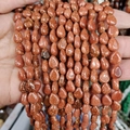Cuentas de gota de piedra dorada marrón pulida para joyería DIY y collares únicos - Aproximadamente 40 Piezas/Paquete / Piedra de Arena Dorada