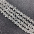 Faceted hexagonal moonstone beads for DIY jewelry making with natural white texture - 8x8x5mm Approx 26 Beads / Transparent Crystal