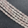 Gefacetteerde lichtroze rozenkwarts kralen in ovale rijstvorm voor DIY-sieraden - 6x9mm ca. 22 Kralen / Rozenkwarts