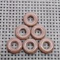 Ciondoli a ciambella in pietra goldstone marrone con scintille metalliche per gioielli - Pietra sand oro