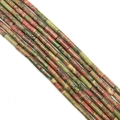 Unakite tube beads in natural green and red patterns for DIY jewelry making - Unakite (9)