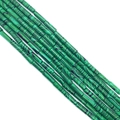 Natural malachite green tube beads 4x13mm with striped patterns for DIY jewelry - Malachite (36)